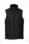 Oversize Quilted Fabric Vest Black Color