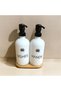 Set of 2 White Kitchen/Bathroom Liquid Soap Dispensers 500ml 500ml with Bamboo Tray - 4