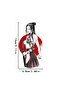 Japanese Geisha Female Warrior Sticker Engine Car Helmet Laptop Sticker - 2