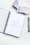 A5 Hard Cover Spiral Boundless Planner Agenda with Motivational Pages and Stickers Lilac Blue Sky - 3