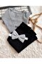 Gray Baby Tights Bluz Bandana Set - 3