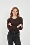 Women's 100% Cotton 3-Piece Crew Neck Long Sleeve Ribbed Blouse Set - 6