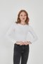 Women's 100% Cotton 2-Piece Crew Neck Long Sleeve Ribbed Blouse Set - 5