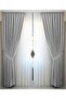 Light Gray Pleated Velvety Drapery Curtain High Quality Single Panel