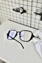 Freemason Black Square Rectangle Bone Clear Women Men Unisex Blue Screen Goggle Eyewear - 4