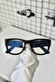 Merlin Black Square Rectangle Bone Clear Women Men Unisex Blue Screen Goggle Eyewear - 8