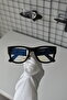 Merlin Black Square Rectangle Bone Clear Women Men Unisex Blue Screen Goggle Eyewear - 7