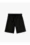 Basic Shorts with Tie Waist Cotton Blend