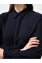 سترة طويلة أساسية مخفية باللون الأزرق الداكن - 6