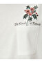 Cotton T-Shirt Floral Printed Pocket Detailed Short Sleeve Crew Neck - 6
