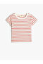 T-Shirt Short Sleeve Round Neck Ribbed Cotton