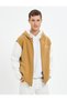 College Cardigan Hooded Color Block Pocket Embroidery Detailed Hooded - 3