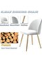 Upholstered Accent Leisure Dining, Modern Kitchen Chair with Curved Backrest by Mahmayi - Grey - 3