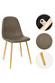 HYDC001 Washable Fabric Cushion Seat Back Dining Grey Chair - 2