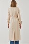Women's Cream Garni Windbreaker Detailed Covered Trench Coat 2488 60261003 - 6