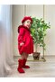 Girl's Dress Red Socks Hat Included - 3