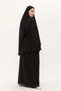 Black Two Pieces Prayer Dress with Cotton Fabric Lace 2205_01 - 3
