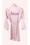 Satin Bridesmaid Embroidered Powder Bridesmaid Dressing Gown - 2