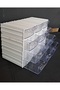 Transparent Organizer Box with Drawers 12 Boxes Dremel Engraving Bead Jewelry Storage Box Organizer - 5