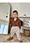 Brown Linen Shirt Cotton Trousers Top and Bottom Set - 4
