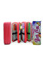Pencil Case Painter Girl Painting Kawai Organizer Pencil Case Vegan Leather Three Compartment Pen Holder Pink - 5