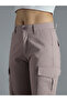 High Rise Straight Fit Cropped Cargo Trousers - 4