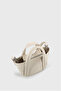 Women's Cream Soft Vegan Leather Crossbody Hand and Shoulder Bag - 3