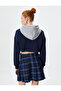 Hooded Crop Sweatshirt Slim Fit Printed Color Blocked - 4