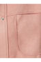 Suede Jacket Snap Button Classic Collar Pocket - 6