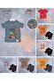 Single Jersey Compact T-Shirt - Cycling Print Linen Baby Shorts - 2