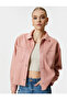 Suede Jacket Snap Button Classic Collar Pocket