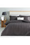 Saule 100% Cotton Double Duvet Cover Set 200X220 cm Anthracite