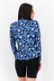 Women Sportswear Fit Long Sleeve Front Zip Jacket, Navy Blue Combo - 3