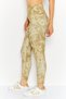 Women Sportswear Fit Yoga Leggings, Khaki - 3