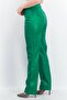 Women Regular Fit Plain Pants, Green - 4