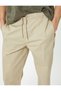 Slim Fit Jogger Trousers - Chino Waist, Lace-up Pocket Detail - 5