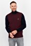 Men Sleeveless Brand Logo Sweater Vest, Dark Maroon
