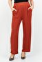 Women Regular Fit Plain Wide Leg Pant, Brown