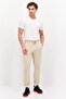 Men Regular Fit Embroidered Logo Jogger Pants, Beige - 4