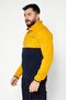 Men Mock Neck Two-Tone Sweater, Yellow - 4