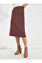 Solid Straight Fit Midi Skirt with Concealed Zip - 2