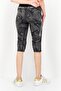 Women Allover Pattern Pull On Leggings, Black - 2
