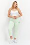 Women Regular Fit Brand Logo Sweatpants, Mint Green - 3