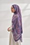 Ethnic Voile Pashmina Pattern Shawl - Plum - 2