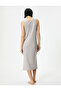Nightgown Strap U Neck Slit Modal - 4