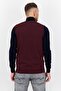 Men Sleeveless Brand Logo Sweater Vest, Dark Maroon - 4