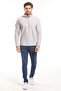 Casual Collar Zippered Sports Sweatshirt Gray - 4
