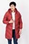 Men Solid Puffer Jacket, Red