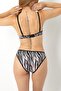 Zebra Patterned Bra Set - 2