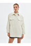 Quilted Jacket with Snap Buttons Shirt Collar Pocket Detailed - 3